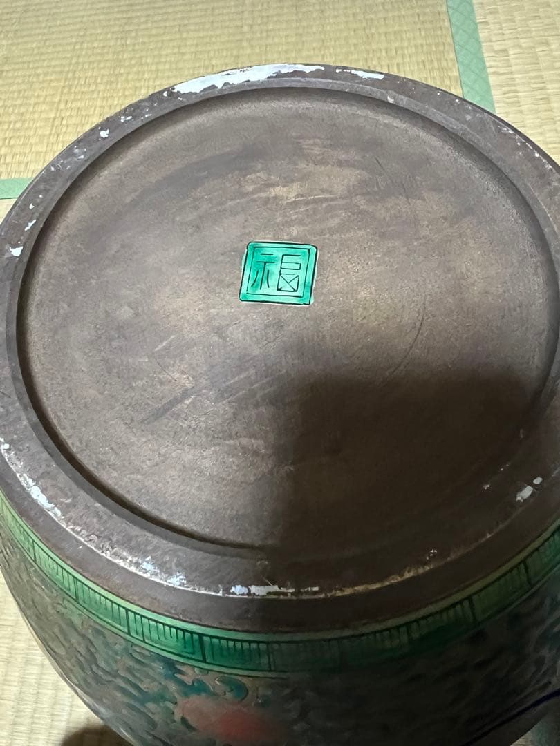 【美品】青手九谷　九谷焼壺　九谷焼