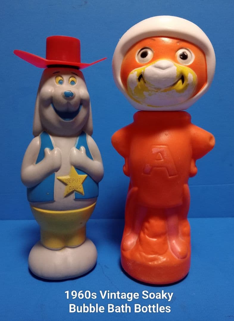 1960s米国ビンテージsoakyソーキー ソープボトル×2 怪力アント、保安官