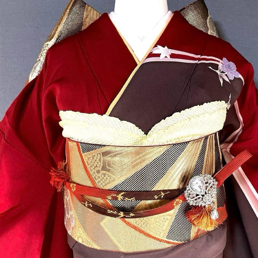 振袖フルセット 高身長 手描き友禅 成人式振袖 振袖 裄丈71 ➕サイズ