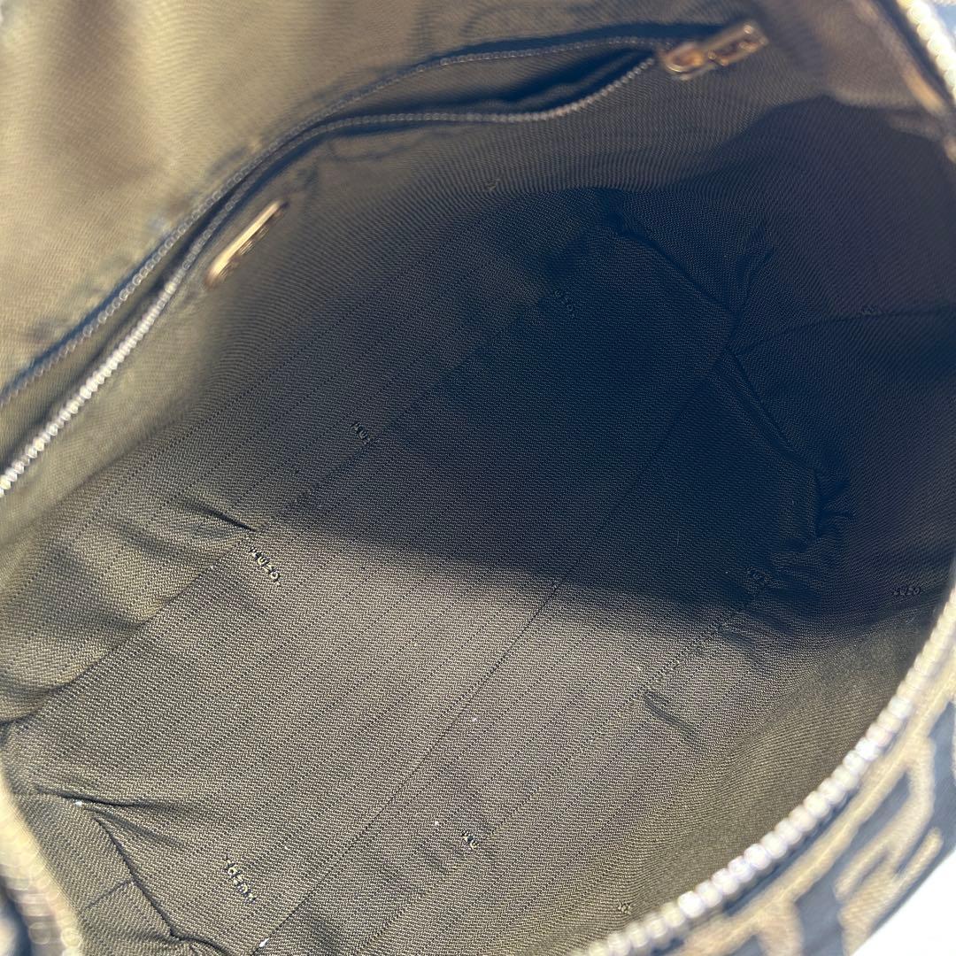 FENDI フェンディ バニティ ハンドバッグ ズッカ 鍵付き ブラウン