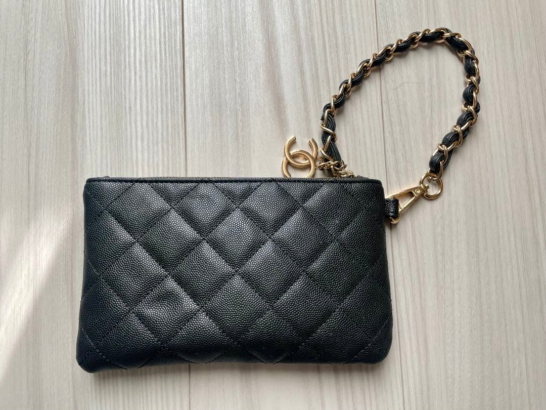 【美品】CHANEL ブラック ポーチ