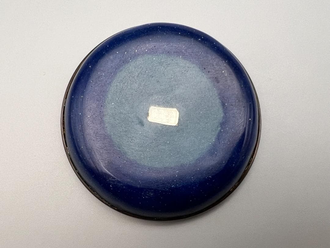 有線七宝蓋物　北原上子作　在銘　香合　重量約174.5g