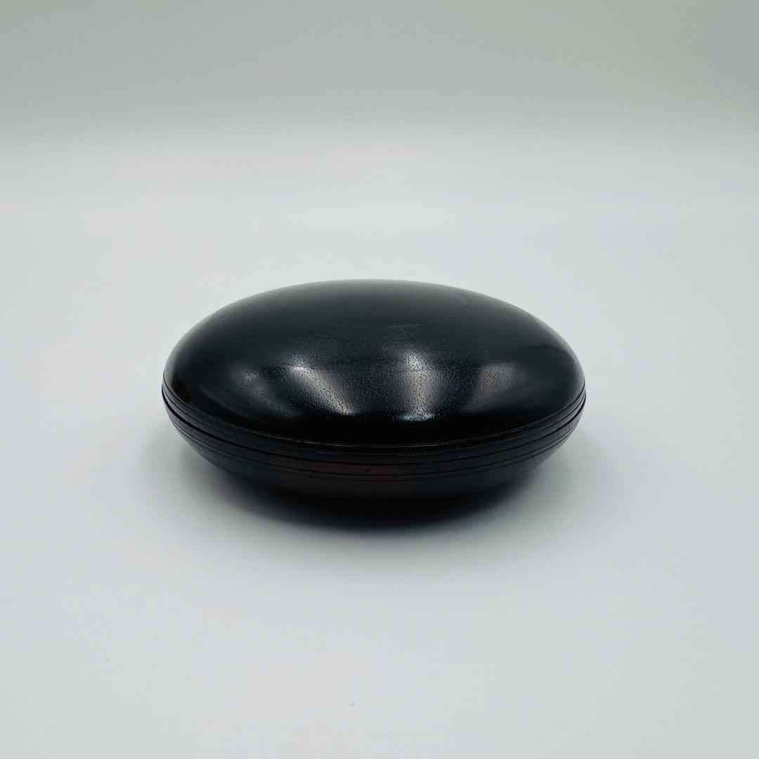 【人間国宝　川北良造　縞黒檀　蒔絵香合　共箱】骨董　アンティーク　インテリア