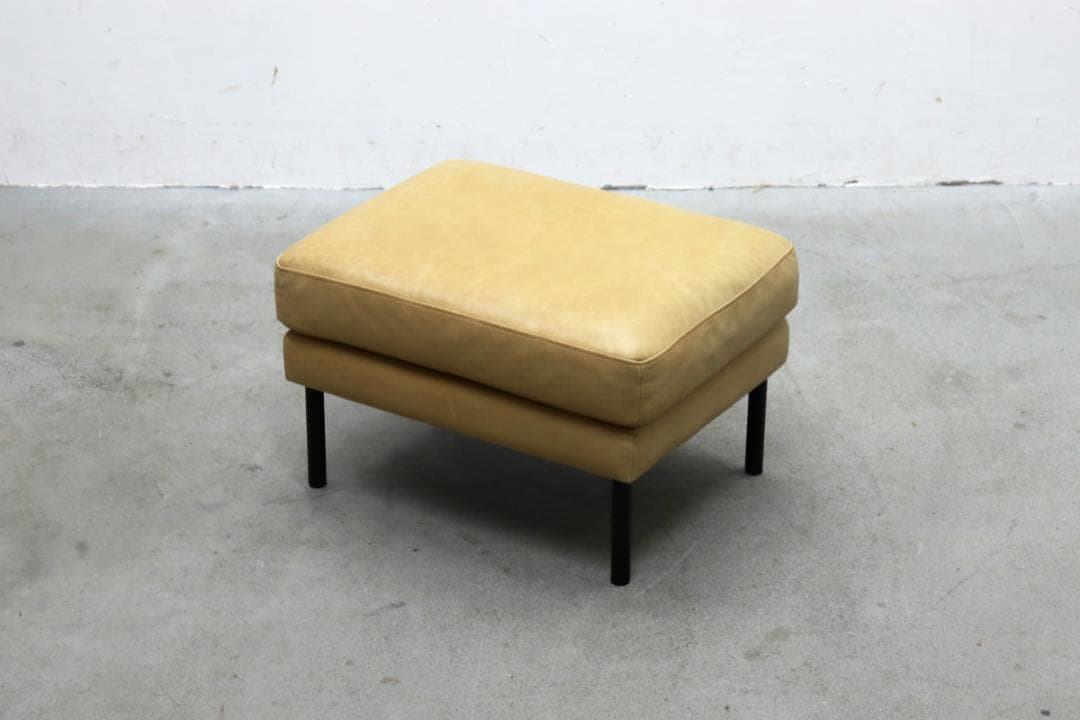 ウニコ ホクストン 本革 オットマン スツール チェア モダン 1