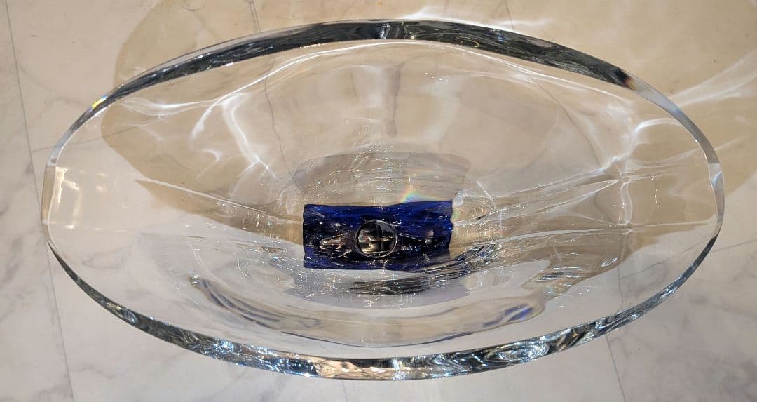 最終値下げ】ガラス製 青色底部 Daum フランス製