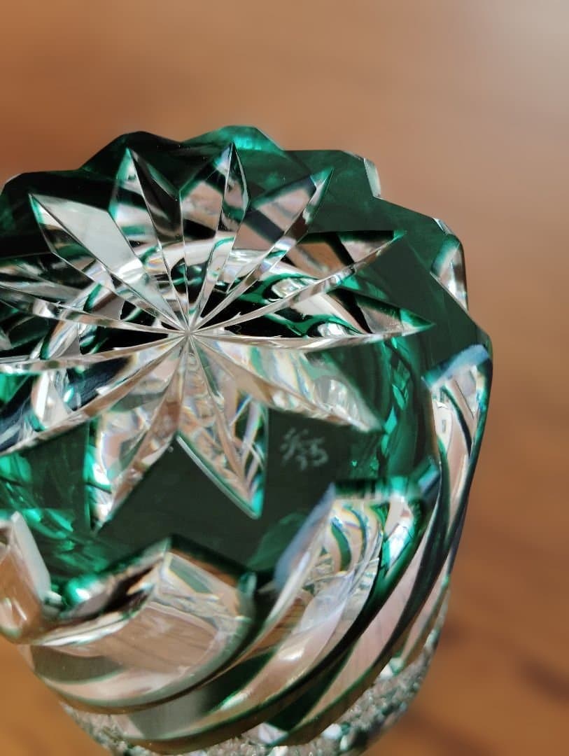 美品】江戸切子2点 作高野秀徳