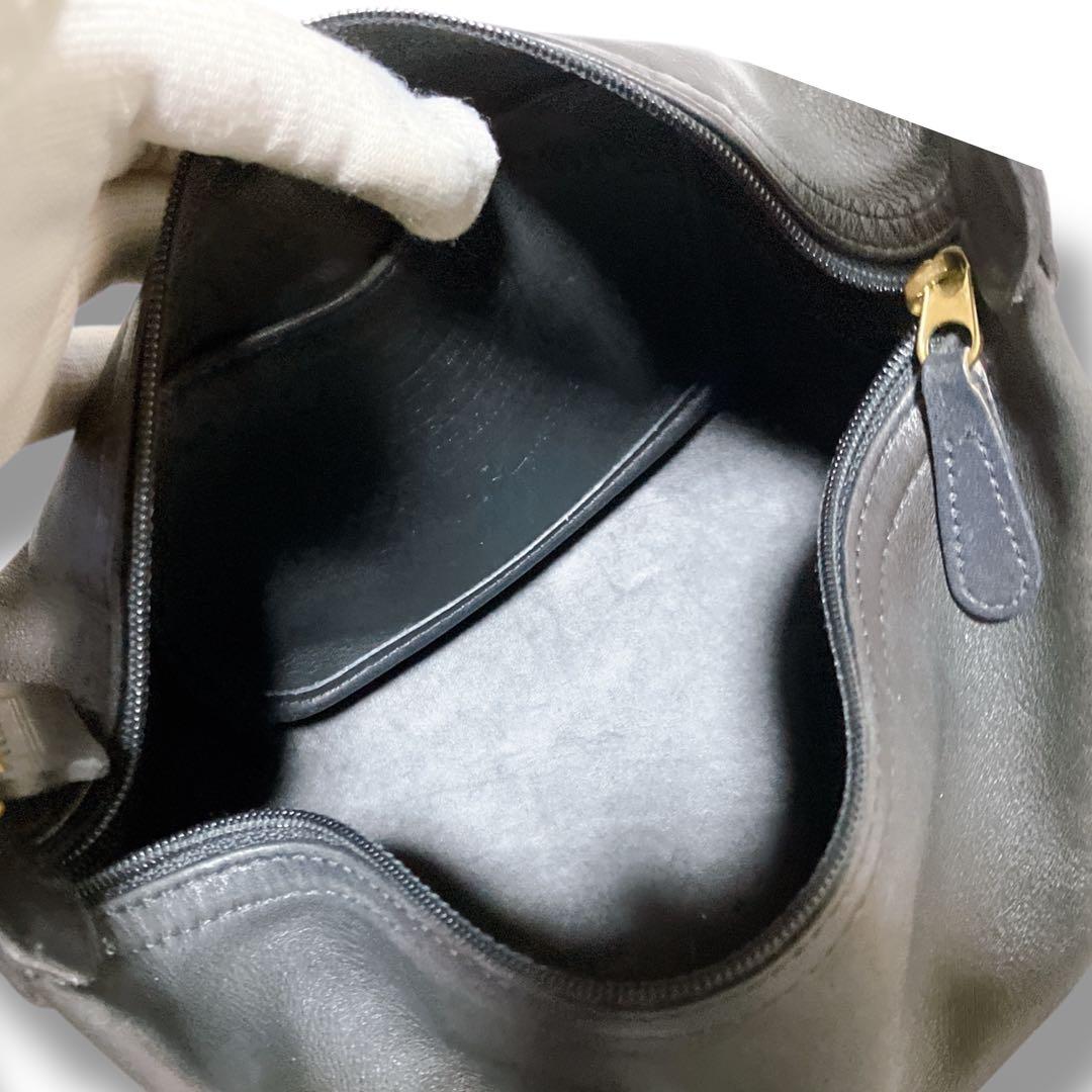 オールドコーチ 良品 ヴィンテージ レザー アクセサリーポーチ ダークブラウン