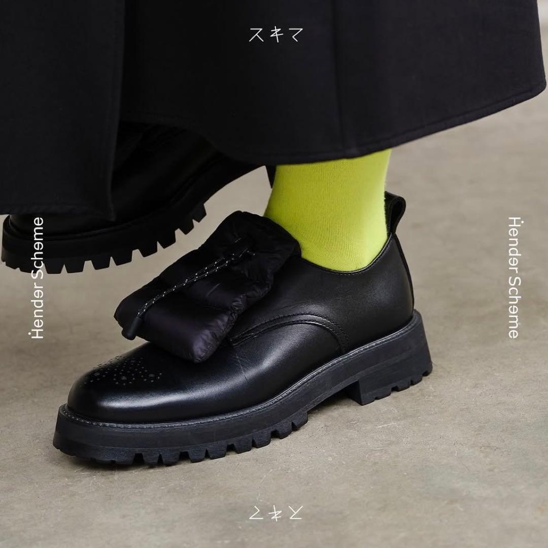 美品 Hender Scheme padded blucher 6 ブラック