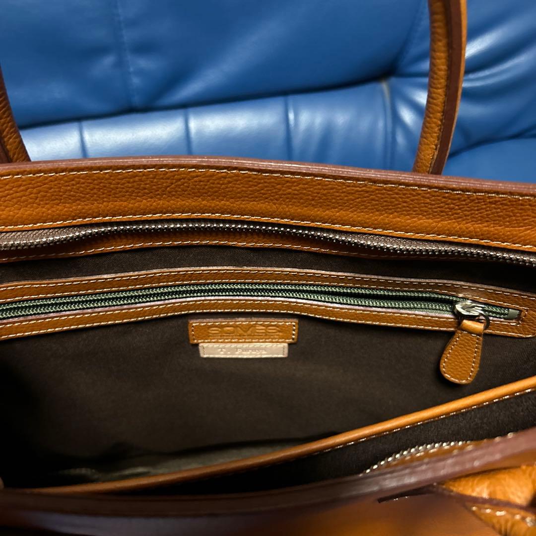 新品未使用-天皇家御用達ブラウンメンズトートバッグ