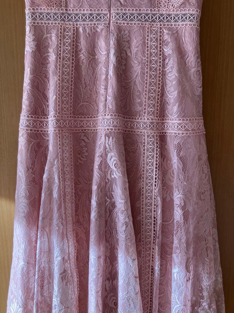 ERUKEI エルケイ ピンク レース ノースリーブ ロングドレス E2622