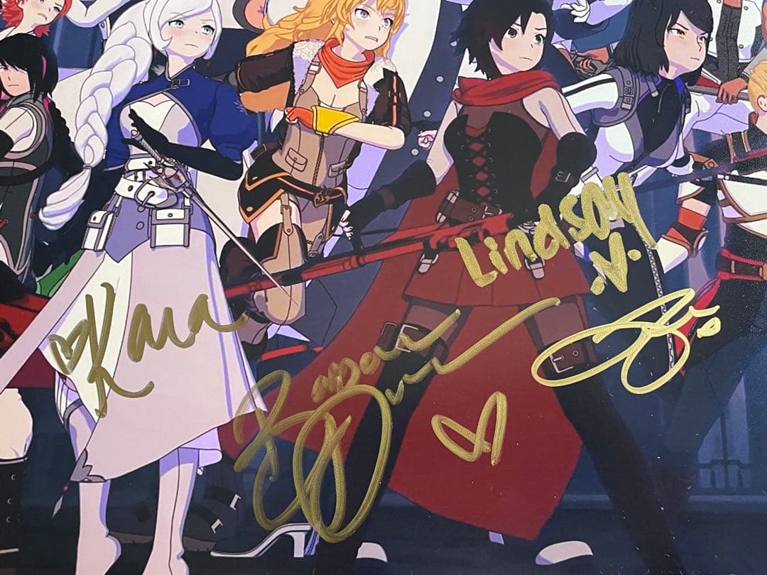 RWBY 直筆サイン入りポスター JSA認定書付き ① - メルカリ