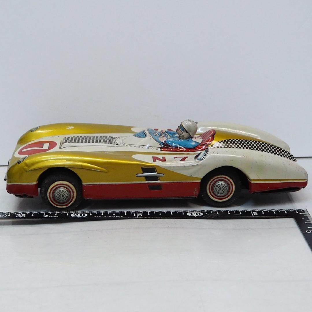 マルサン【メルセデス ベンツ300SLRレースカー】tinブリキtoy箱無car