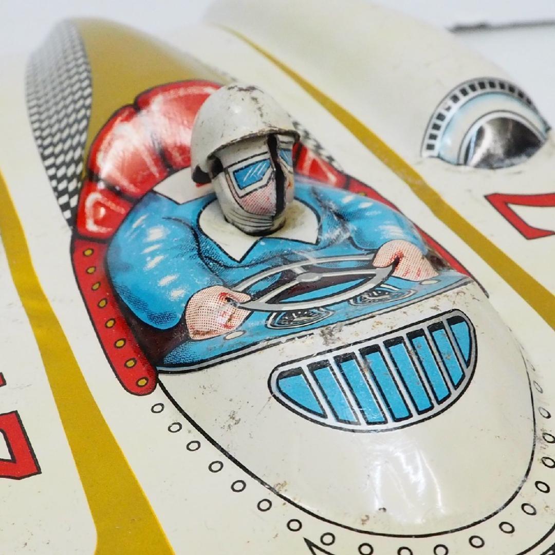 マルサン【メルセデス ベンツ300SLRレースカー】tinブリキtoy箱無car