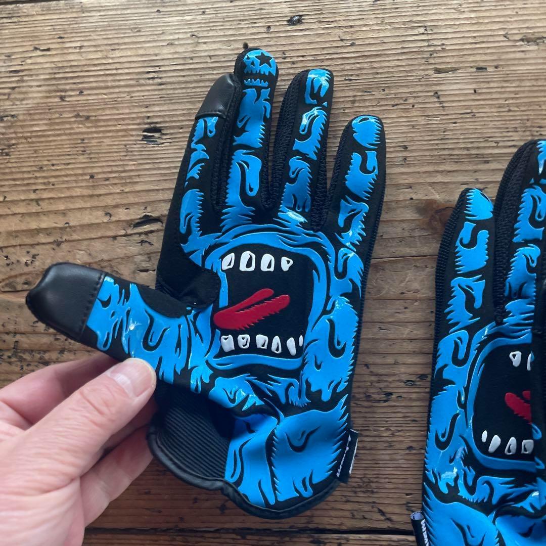 新品 サンタクルーズ x MxMxM スクリーミングハンドグローブ 黒青