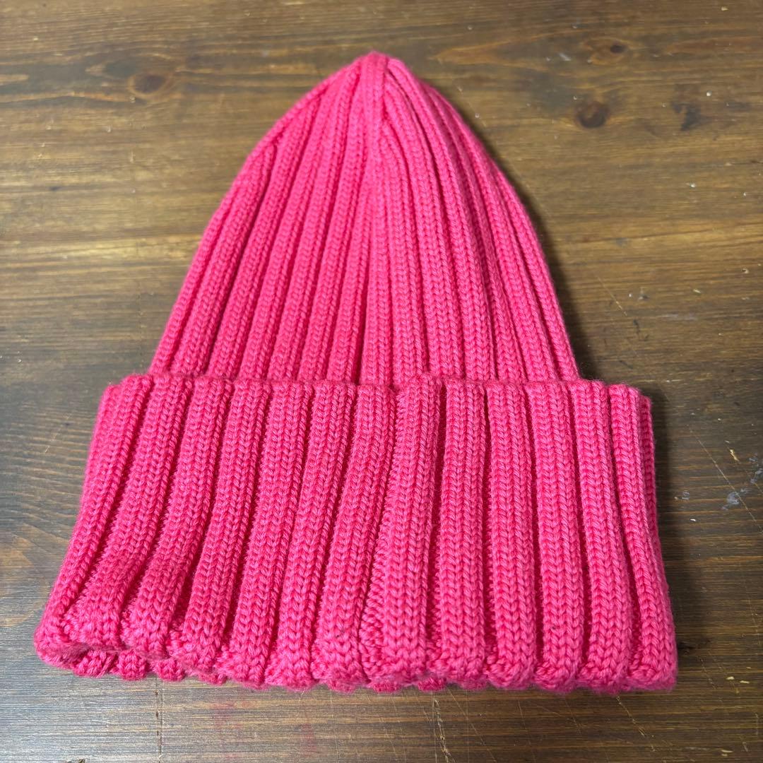 MONCLER ピンク ニット帽 ファー付き ファー ピンク系 MONCLER