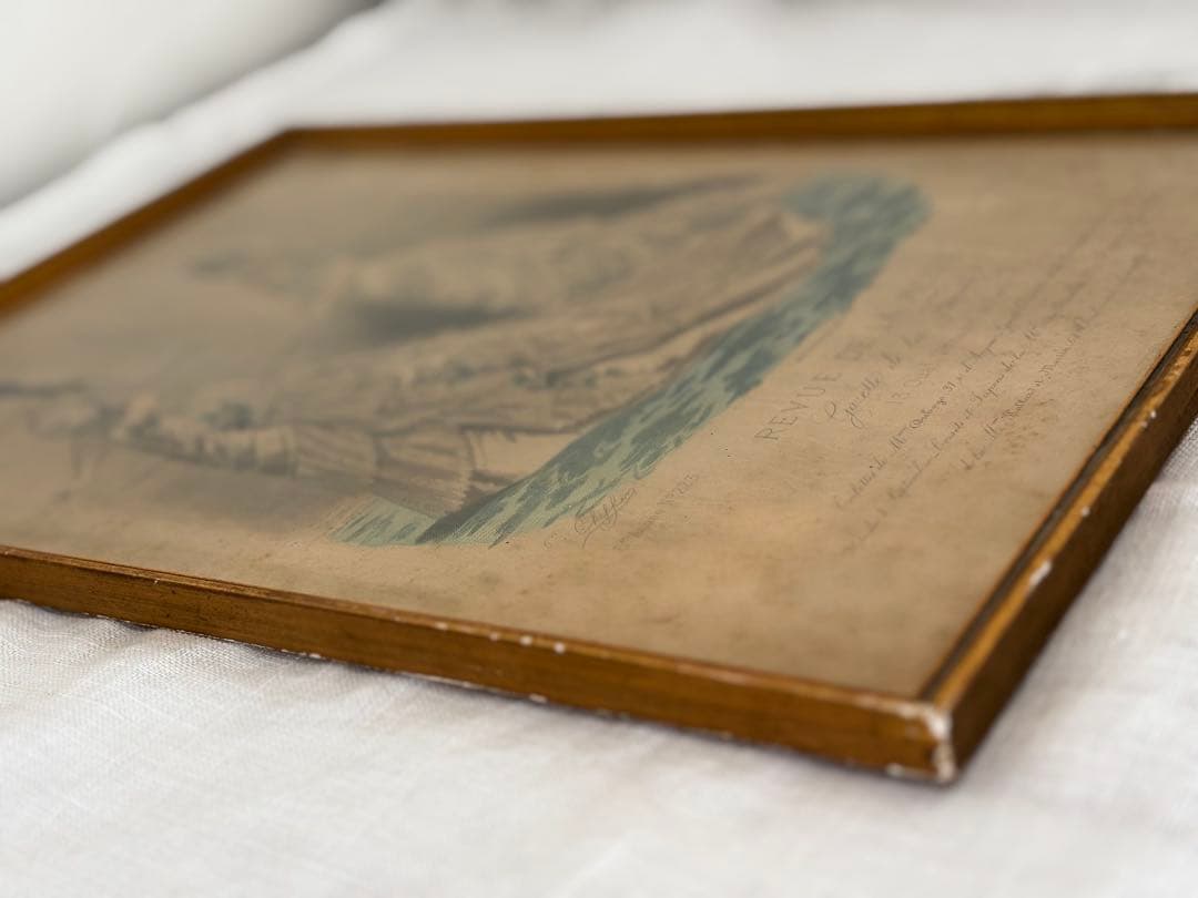 フランス 蚤の市 19世紀 額 ブロカント