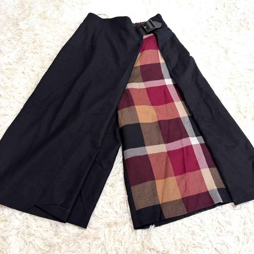 美品】ブルーレーベルクレストブリッジ ガウチョパンツ CBチェック 38