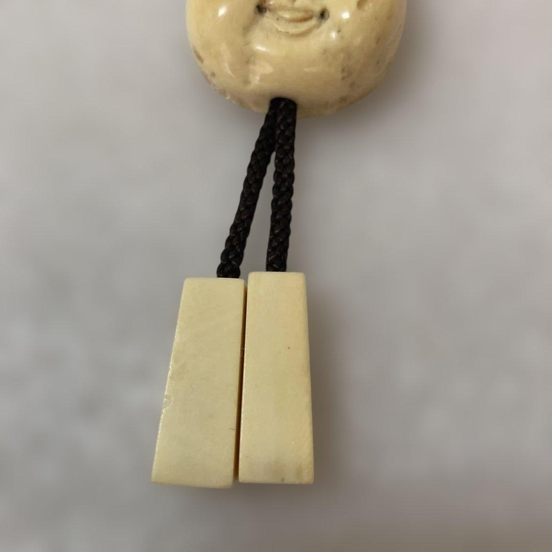 極上 天然素材 時代物 能面 吉祥面 おかめ ループタイ - メルカリ