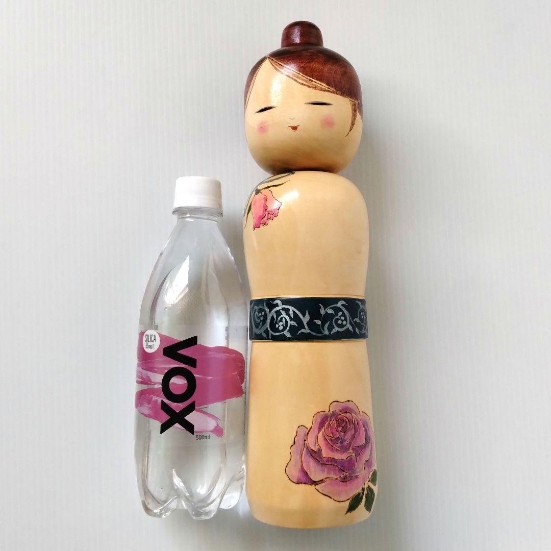 こけし 創作こけし 大内裕子工人 近代こけし 薔薇 工芸品 大き目 31