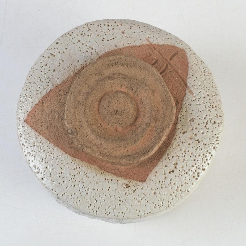 茶道具 人間国宝 荒川豊蔵作 志野茶碗 共箱 M 9744