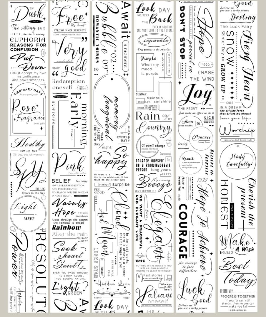 自元素文创《大标题》海外マスキングテープ　マステ 【2625】