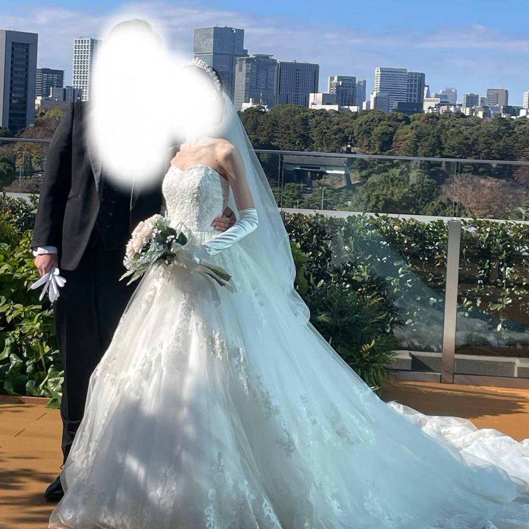 タカミブライダル 3m ベール＆グローブ(Sサイズ) ウェディングベール