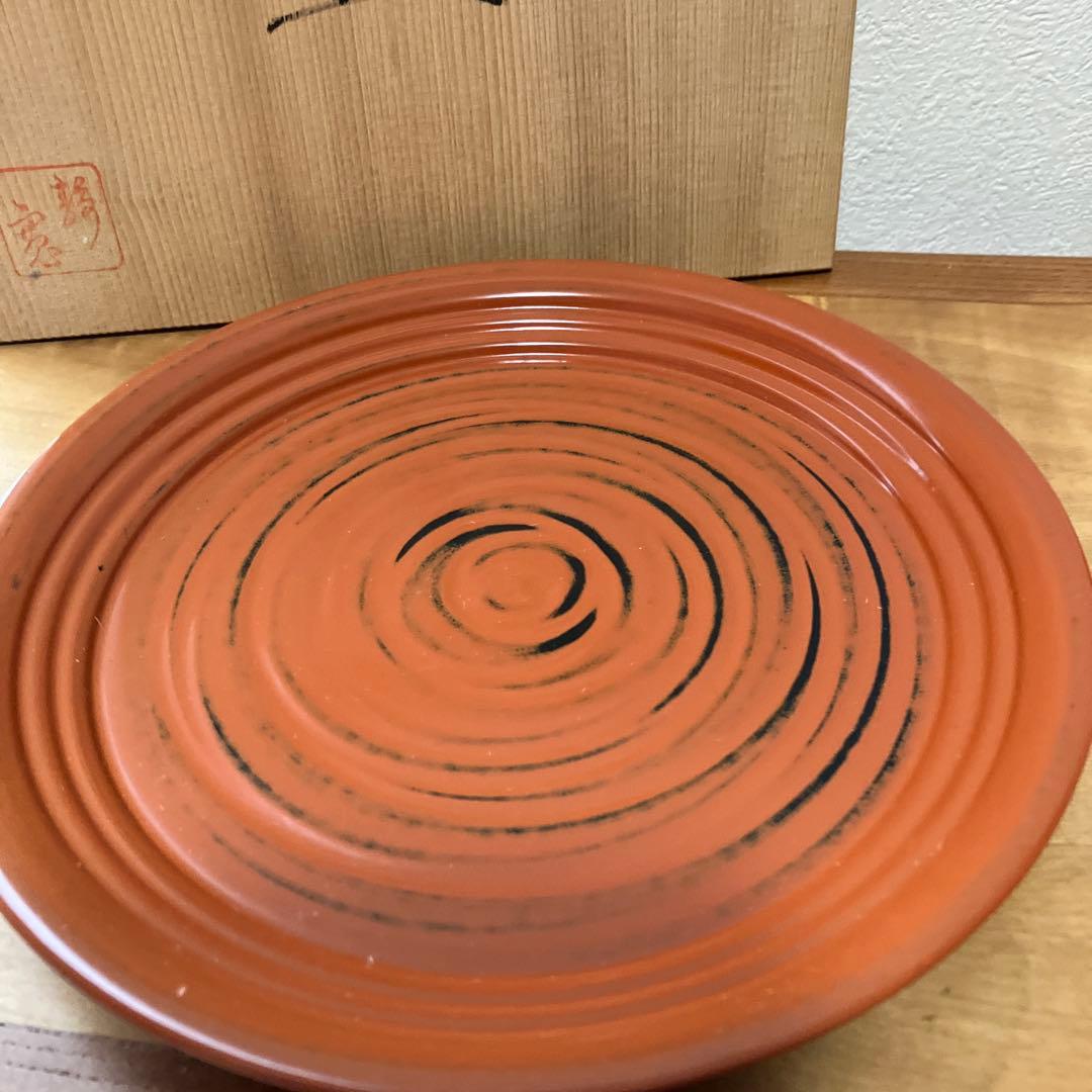 根来塗 銘々盆 5枚 銘々皿 黒漆✖️朱漆 木箱付き - メルカリ