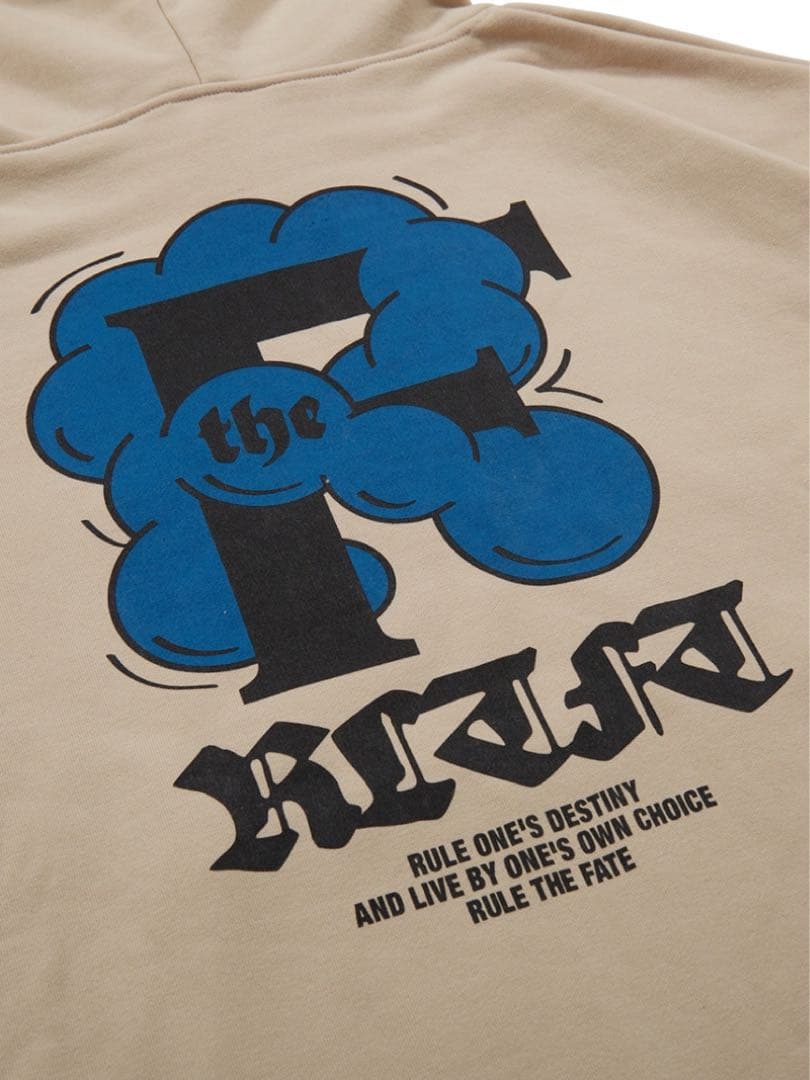 ❤️新品❤️RULE THE FATE LOGO HOODIE Beige 安い 価格