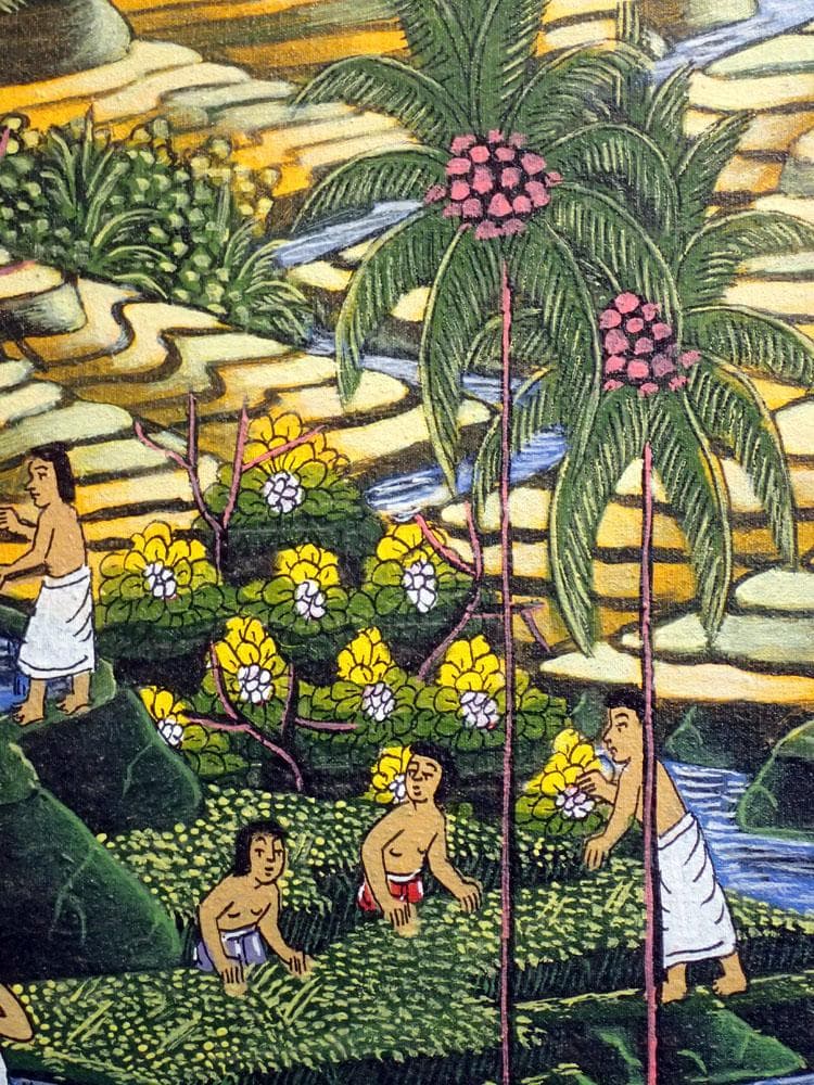 インドネシアの田園風景＿絵画
