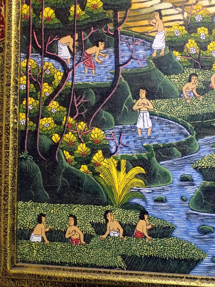 インドネシアの田園風景＿絵画