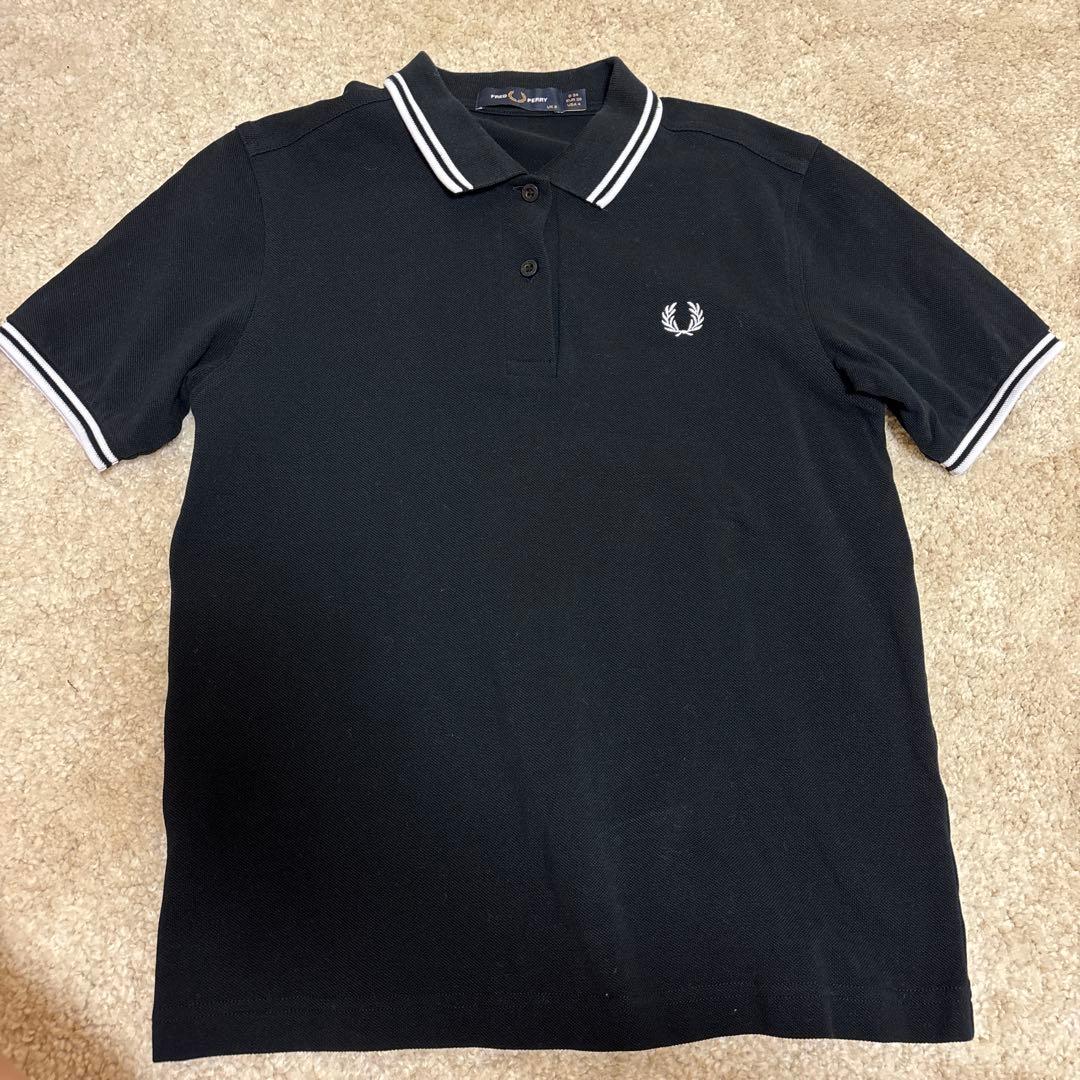 FRED PERRY ブラック ポロシャツ UK8