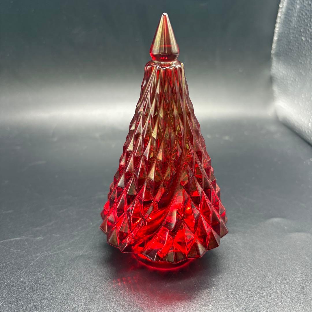 箱付 バカラ クリスマスツリー インテリア クリスタル レッド no.166