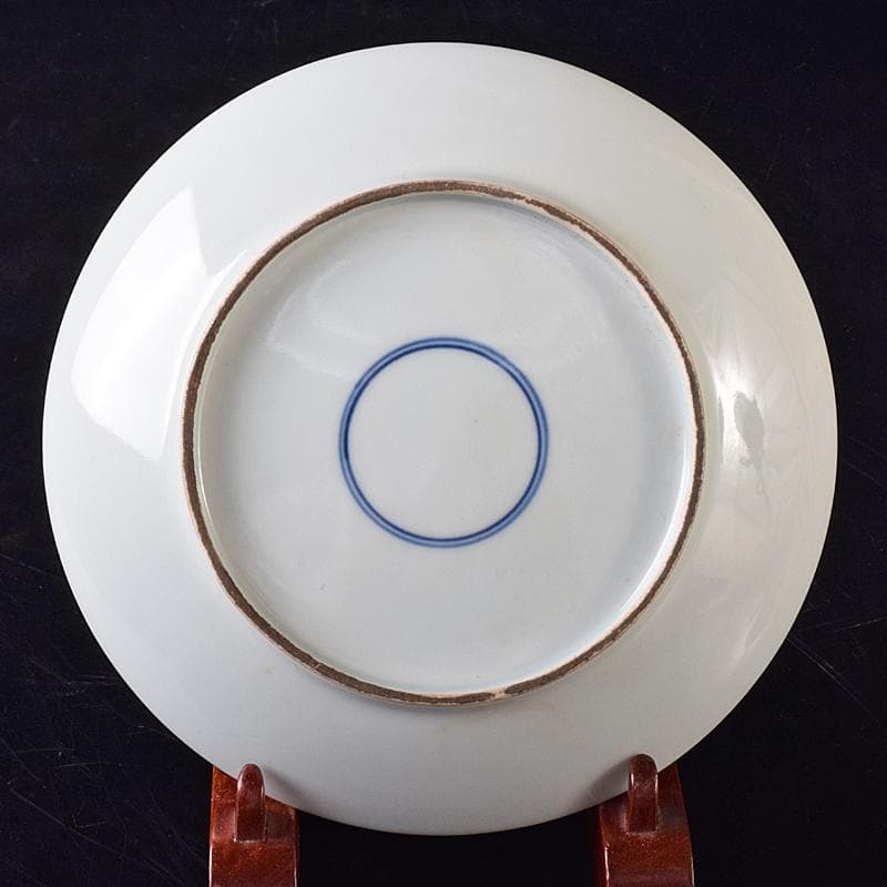 中国　青花　蝙蝠果実文盤　皿　C　8212E