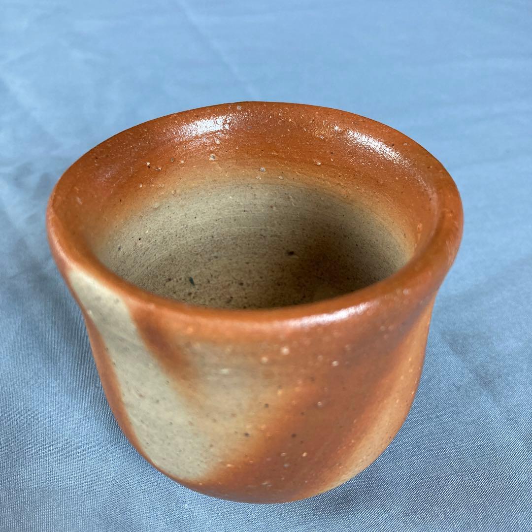 人間国宝伊勢崎淳作備前焼湯呑み備前焼緋襷湯呑み
