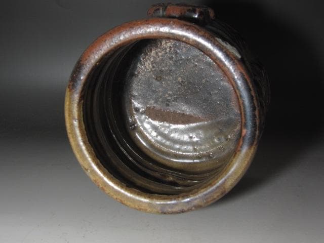 ☆古瀬戸 耳付水指 裏千家十代認徳斎 裏千家十五代鵬雲追書がござい