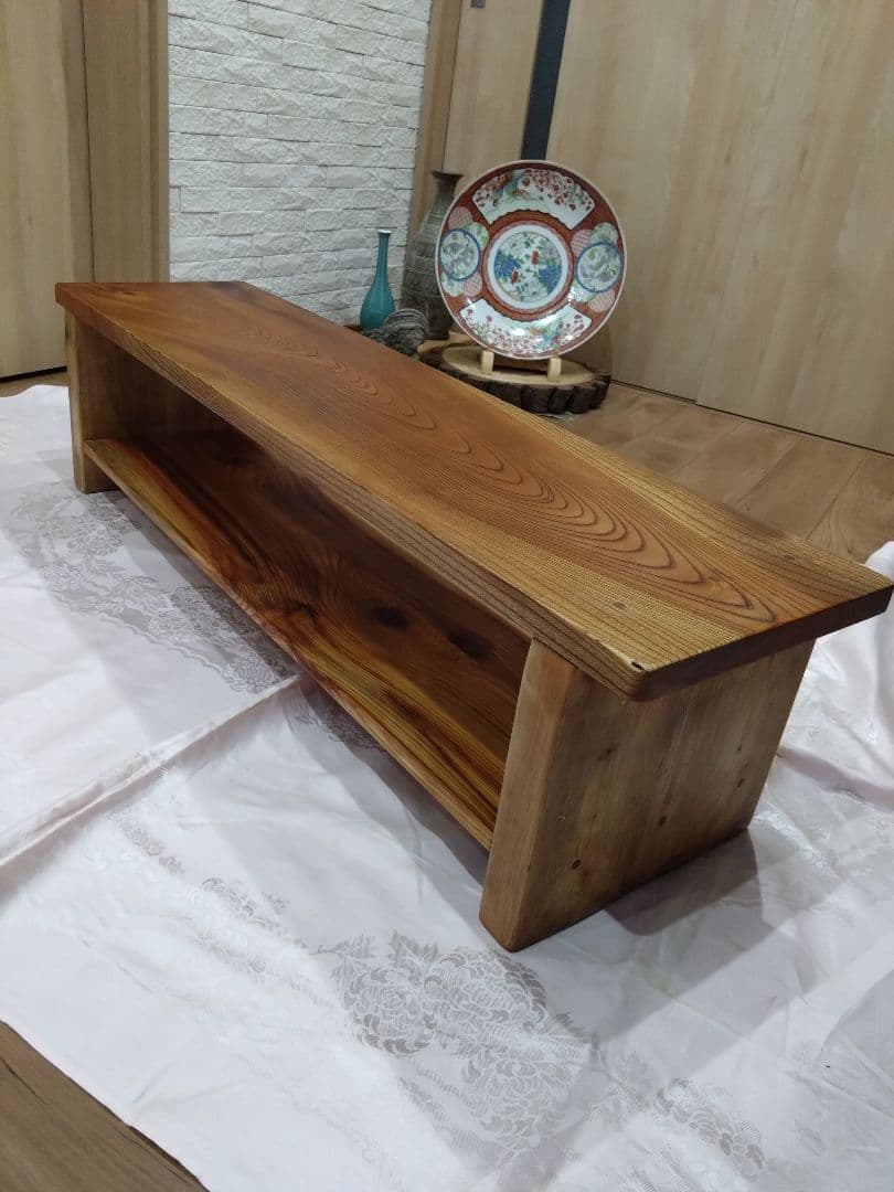 欅一枚板のテレビ台 Okinawa様専用❕長寿のケヤキの杢
