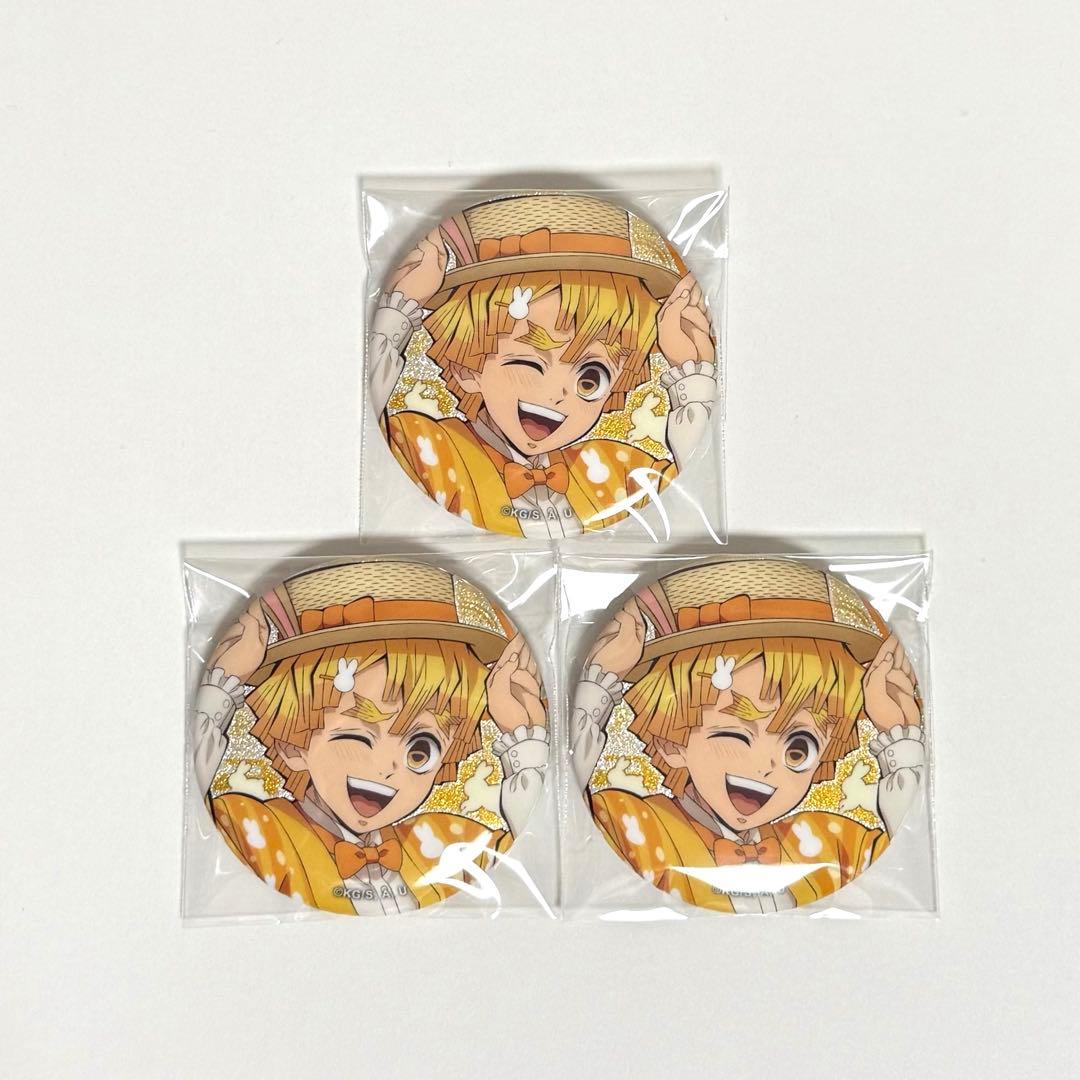 鬼滅の刃 AGF 卯年 グリッター缶バッジ 我妻善逸 鬼滅の