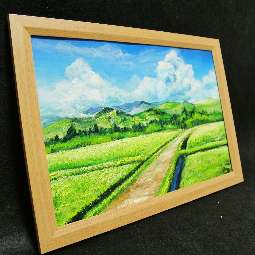 油絵 絵画 【夏の風景】