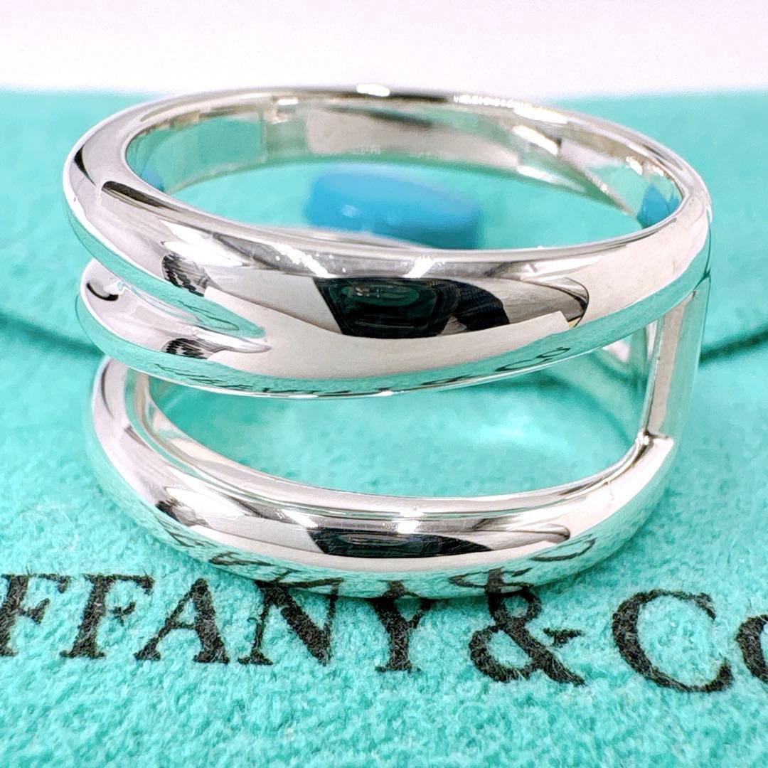極美品 オールドティファニー ダイアゴナル リング 14号 シルバー925
