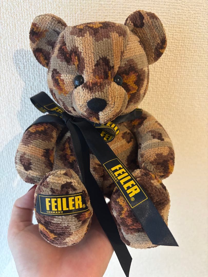 激レア‼️FEILERフェイラー　テディベア　クマ　レオパード　ぬいぐるみ