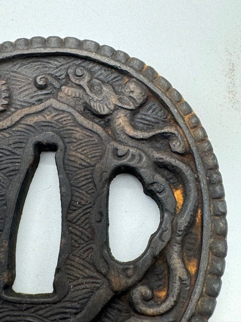 A274　鍔　武具　刀装具　南蛮鍔　龍