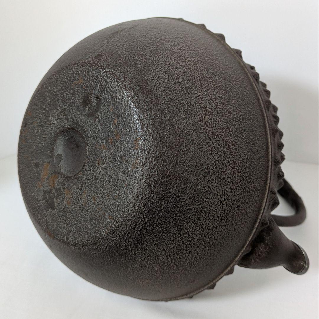 大霰あられ 鉄瓶 高橋敬典作 人間国宝 伝統工芸品 南部鉄器 飾り蓋