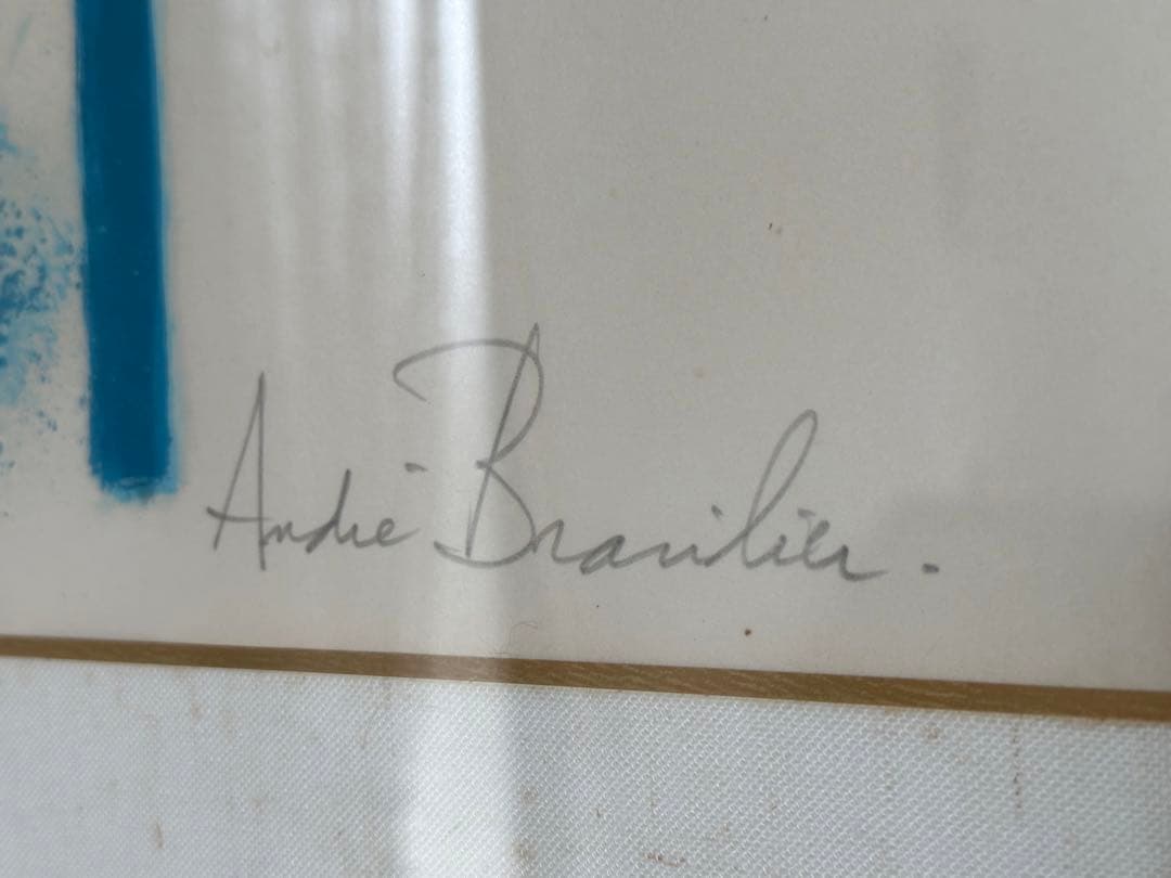 アンドレ・ブラジリエ リトグラフ水色の森