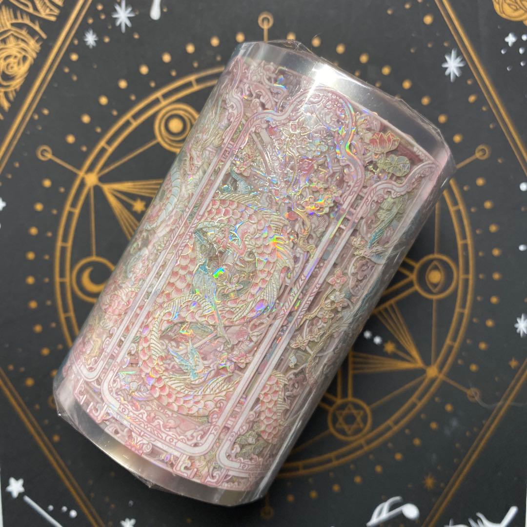 Q】海外 10m巻 貝殻光マスキングテープ 動物系/装飾系/お花系/古風系