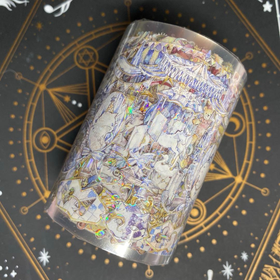 Q】海外 10m巻 貝殻光マスキングテープ 動物系/装飾系/お花系/古風系