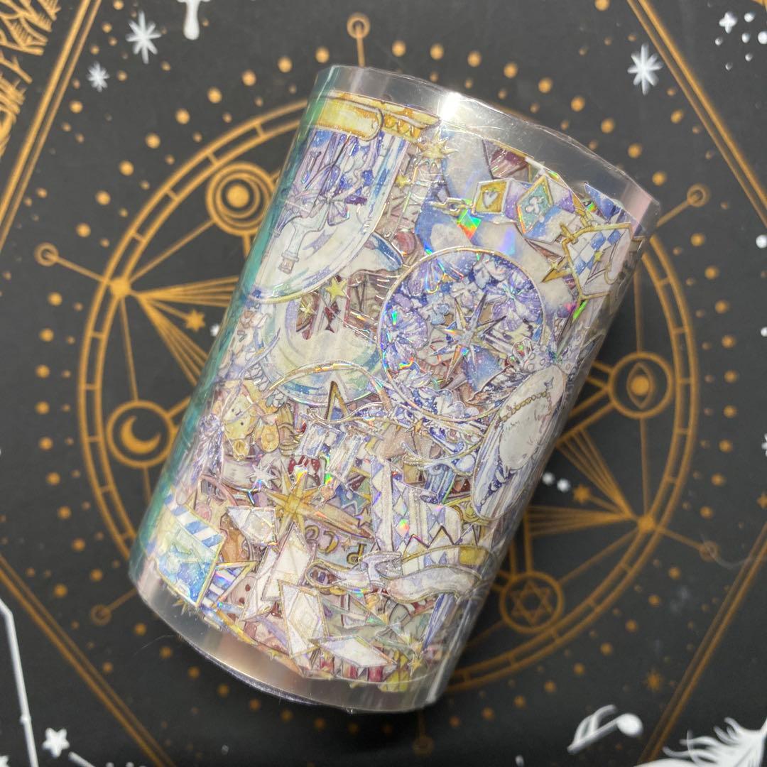 Q】海外 10m巻 貝殻光マスキングテープ 動物系/装飾系/お花系/古風系