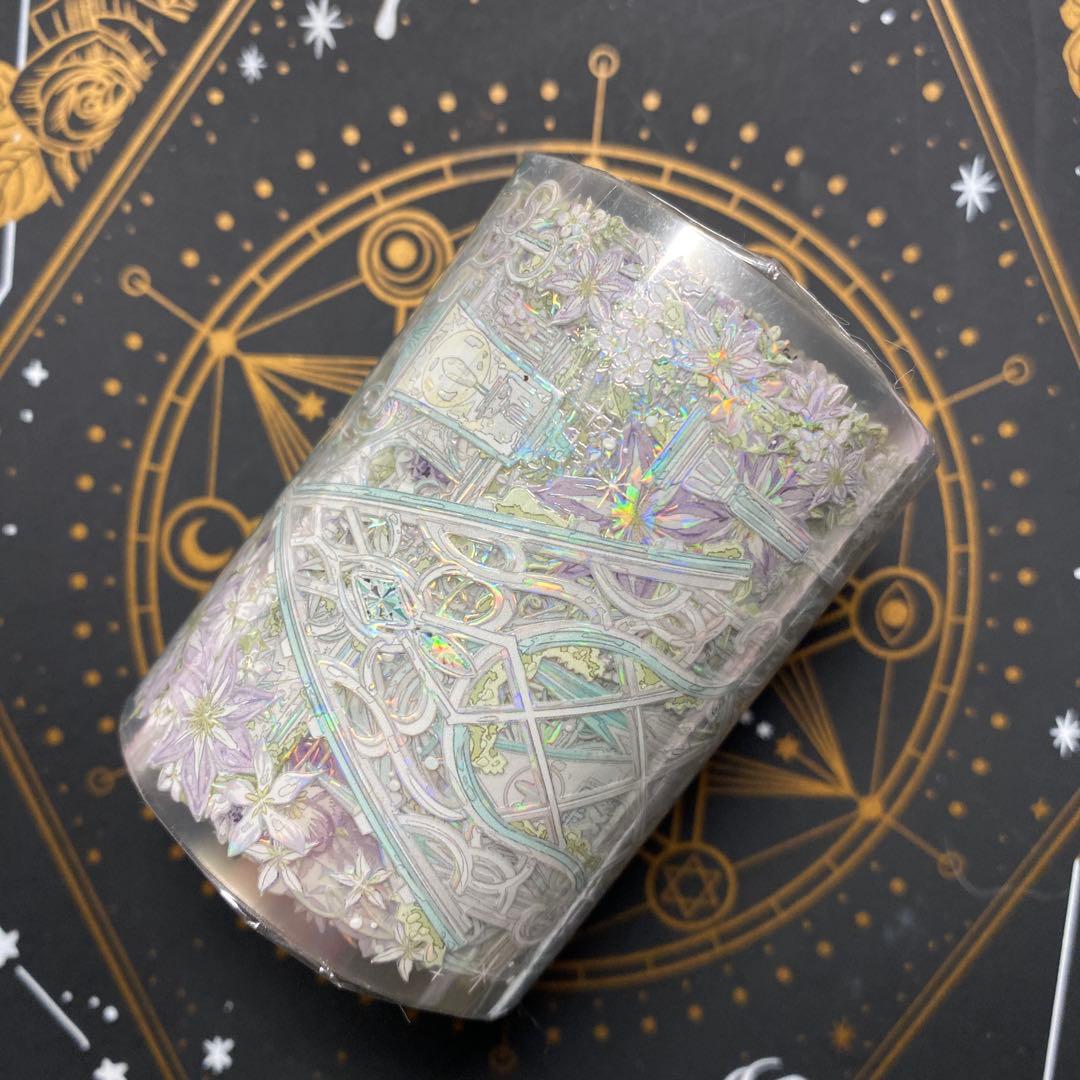 Q】海外 10m巻 貝殻光マスキングテープ 動物系/装飾系/お花系/古風系