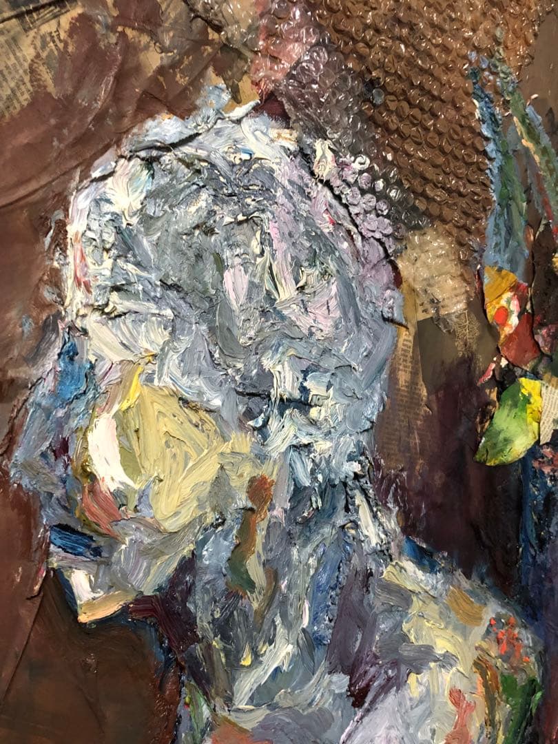 絵画一点物油絵F30号micchan作