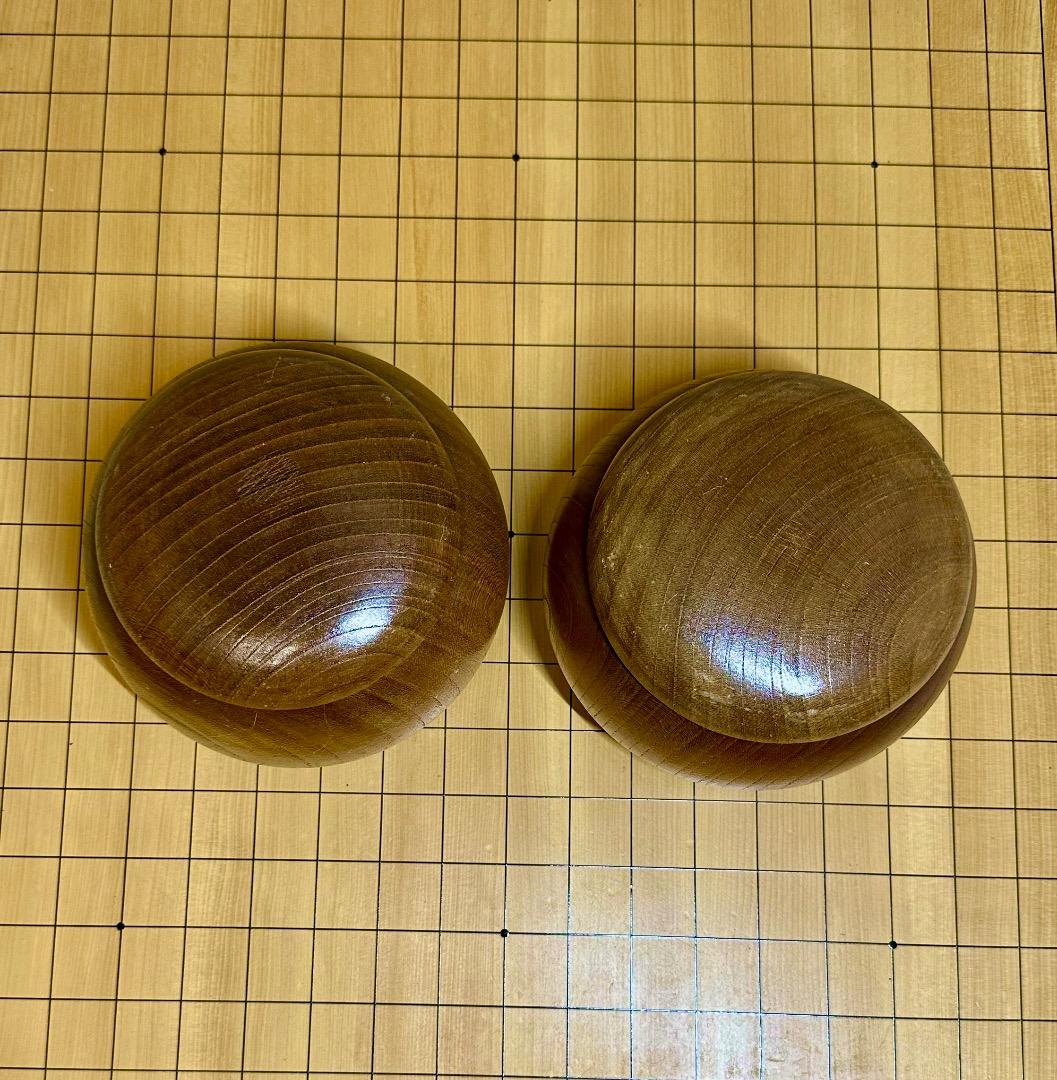 榧木製碁盤と白蛤・那智黒・碁石セット