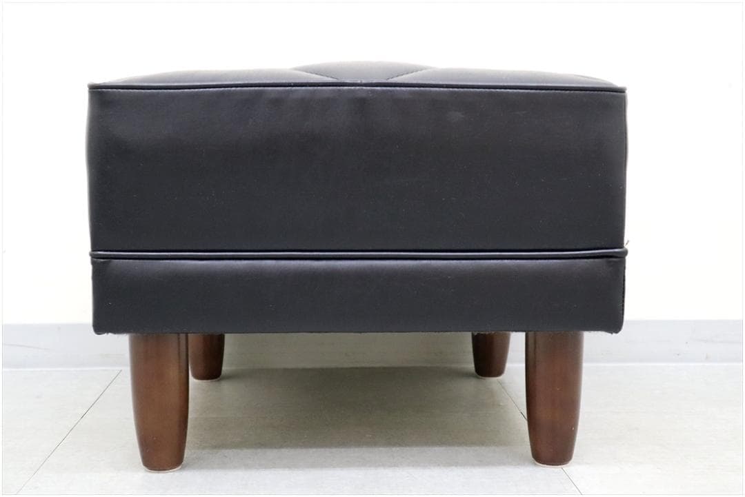 カリモク60 ロクマル オットマン スタンダード ブラック 椅子 スツール